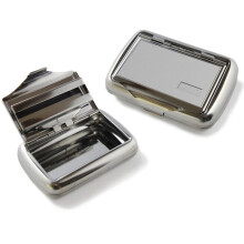 Stainless Steel Tobacco Tin - Satin Plate