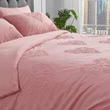(Pink, King ) Duvet Cover Microfiber Bedding Set with Pillowcase Soft Quilt Covers Double King