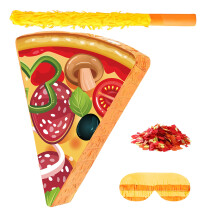 pizza pinata party set mit konfetti & augenbinde, foodthema
