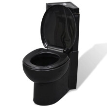 Inodoro de esquina cerámica taza de inodoro tapa WC negra 02_0003589