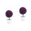 2Pcs Violet Plastic Artificial Plant Balls Decorative Home Accent 4