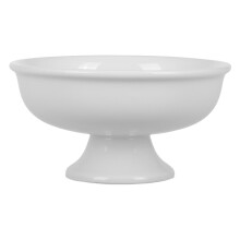 Decoratieve ceramische dessertkom met voet voor ijs, snacks en fruit