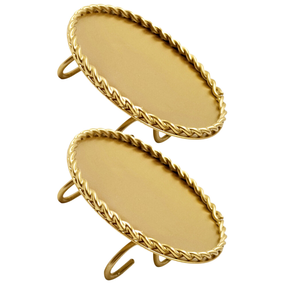 2pcs Iron Countertop Candle Holders Pedestal Stands-image-OPC-PKJSZ96-NEW