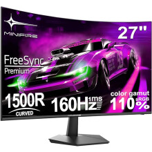 27 Inch Gaming Monitor, 160Hz, Curved Monitor