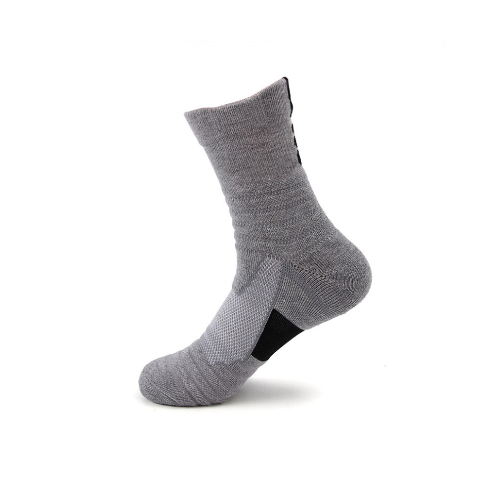 (GrayType 2) 1 Pair Man Socks Winter Thicken Middle Tube Comfortable Football-image-OPC-PKJTDNC-NEW
