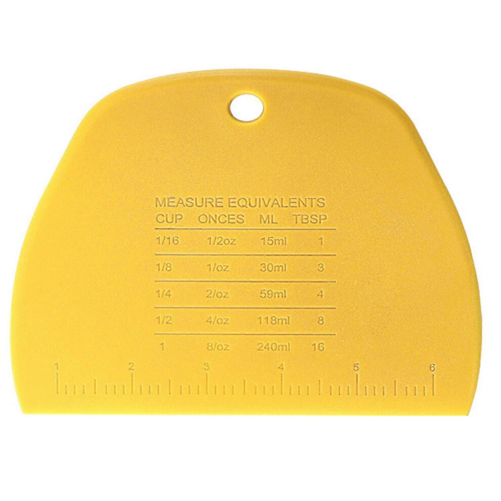 (Yellow) Zhouba Ergonomic Baking Scraper For Slicing, Efficient Handheld Dough Cutter Spatula, Baking Supplies Yellow