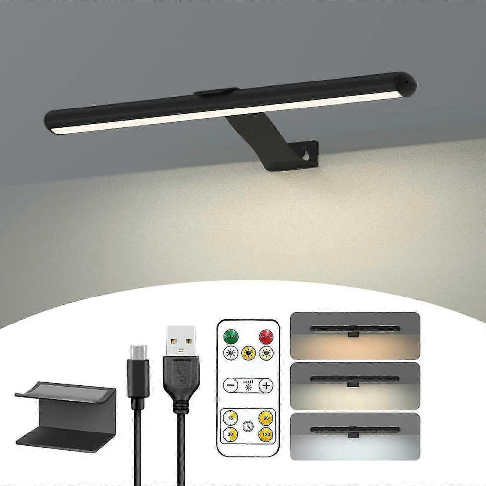 Rechargeable Wireless Magnetic Wall Lamp With Remote Control, 300Lm, 3 Ing Modes Light