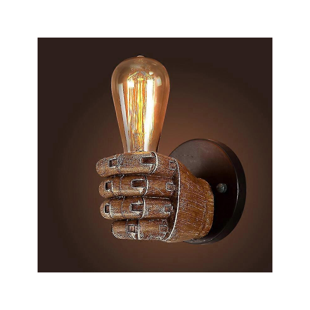 Vintage Industrial Wall Antique Fist, Edison Bulb Base E27 ( On The Left) Light