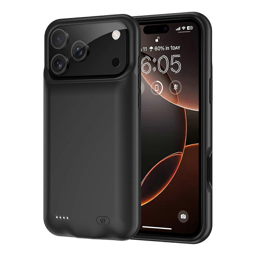 A29s For Iphone 17 Pro Battery Case Soft Tpu Edge 6000Mah Rechargeable Protective Back Cover 6935165370818