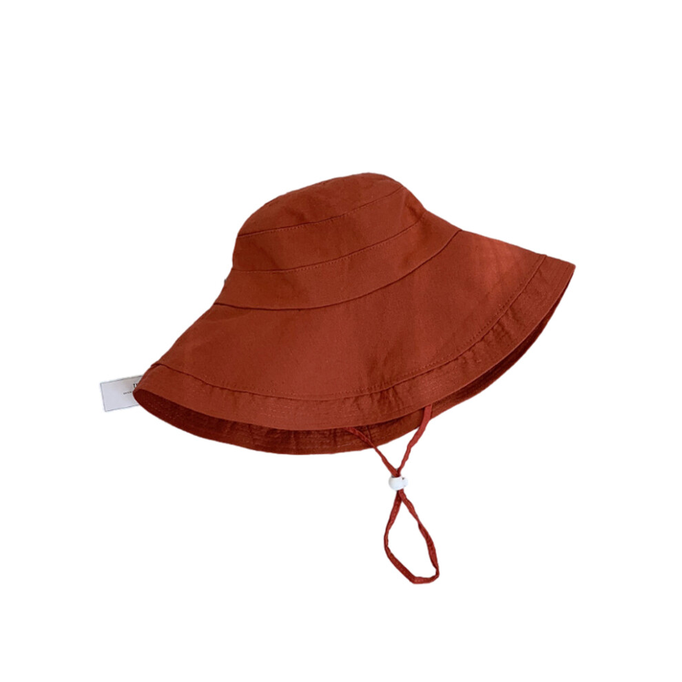 (Brick red, M) Block Harmful UV Skin And Cool - Big Brim Fisherman Hat M Providing-image-OPC-PKJV82W-NEW