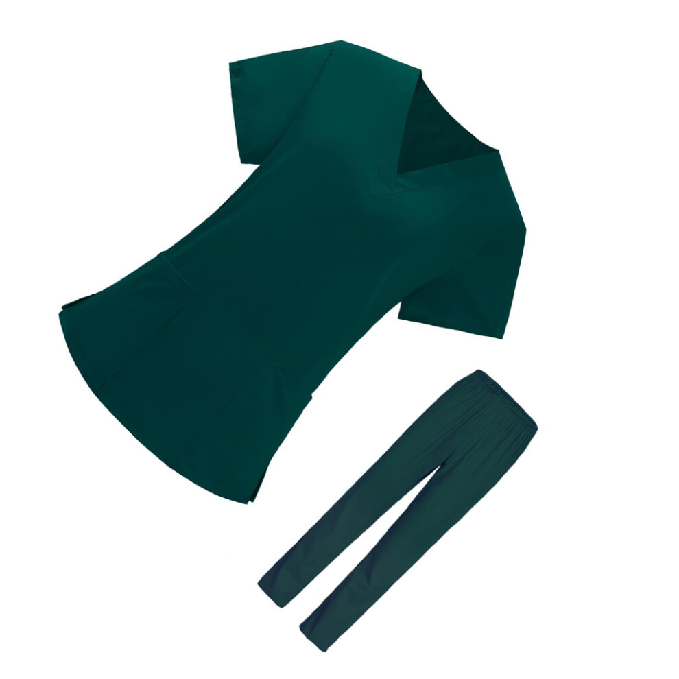 (Green, XXL) Trendy Women s Nurse Uniform Short Sleeved Top and Pants for Beauty-image-OPC-PKJV9BK-NEW