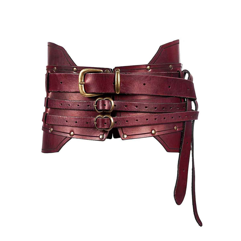 (Claret) Adult Costume Armour Belt Wide Sturdy Strap For Performance Venue-image-OPC-PKJV9JS-NEW