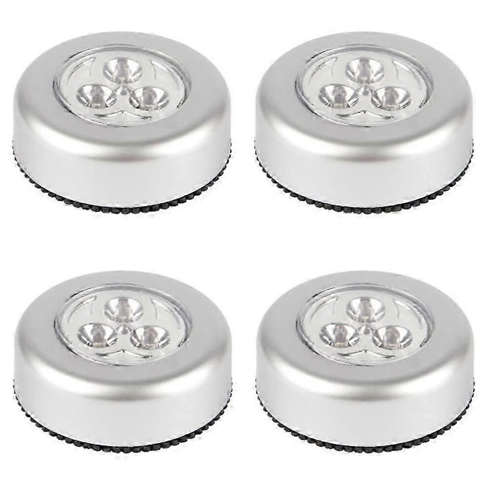 Pack of 4 LED Touch Lights, Battery Operated, Stick-On, for Closets, Cabinets, Counters or Laundry Rooms, Wireless-image-OPC-PKJW8RQ-NEW