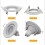 Set of 6 LED recessed ceiling spotlights, downlight, MR16 3