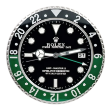 Stile Rolex GMT-Master II Sprite, Verde & Nero | Orologio da Parete
