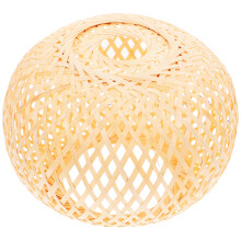 1Pc Bamboo Woven Lampshade Yellow Simple Style Lamp Cover Decor