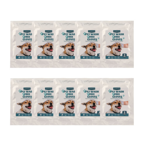 10Pcs Pet SPA Saubere Handschuhe Geruch Fleck