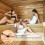 relógio simples em madeira para sauna, decoração de parede 10
