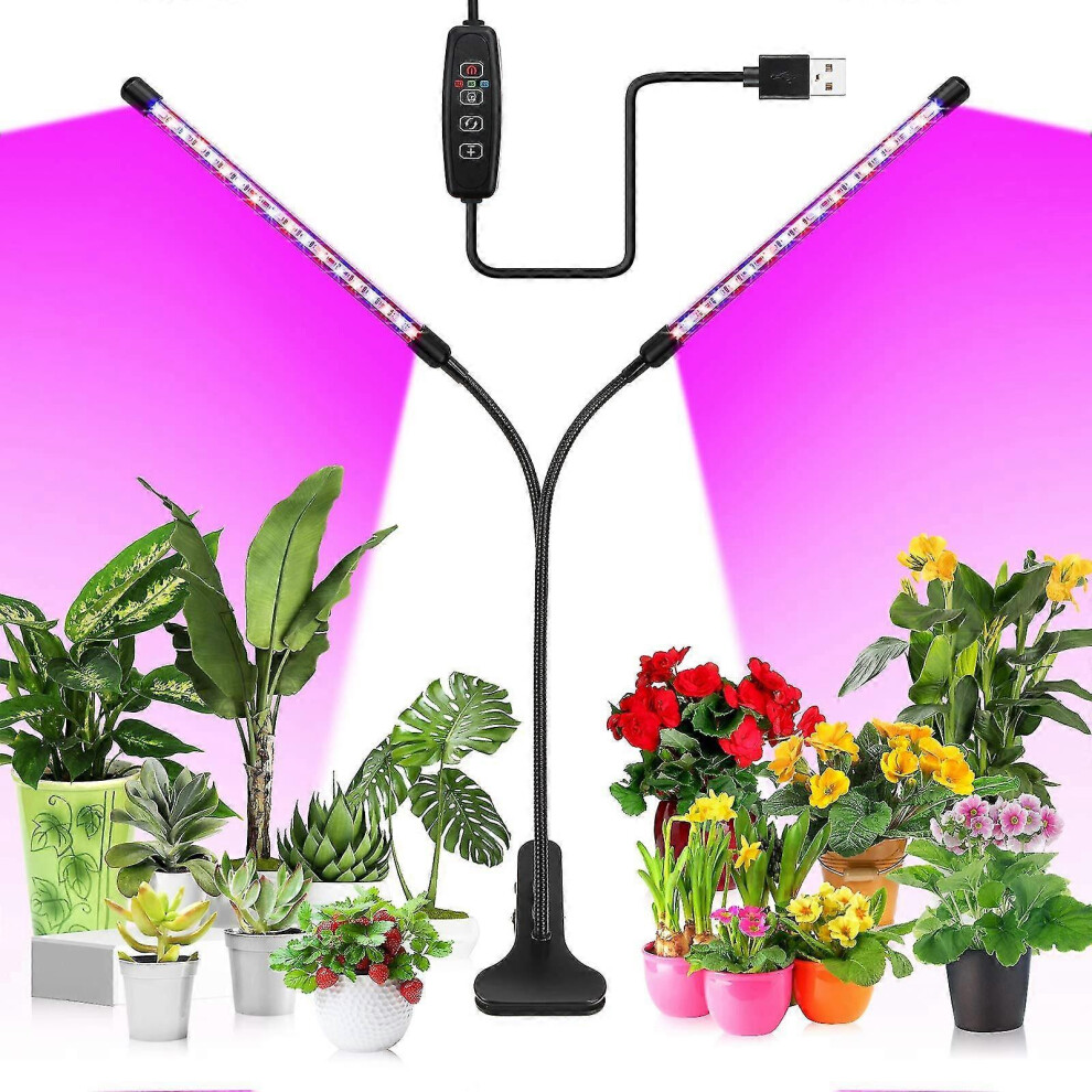 20W Indoor Plant Grow 360 Adjustable Gooseneck, With Table Clip, 3 Ing Modes & 9 Brightness Levels. Light
