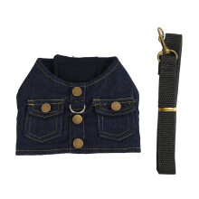 Hundegeschirr aus Jeansjacke, weich, bequem,
