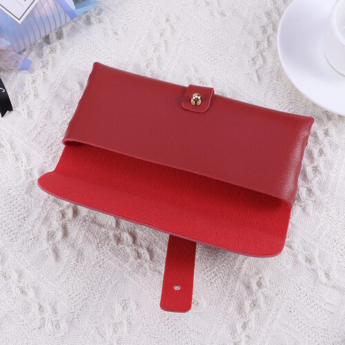 modisches brillenetui pvc- mit schnappverschluss (rot) 2