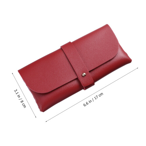 modisches brillenetui pvc- mit schnappverschluss (rot) 1
