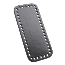 base in pelle pu per borsa fai da te con piastra lucida nera
