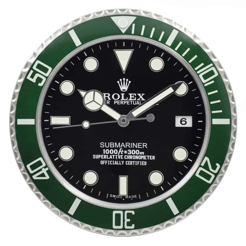 Rolex Submariner Green Bezel and Black Dial Starbucks Style | Wall Clock