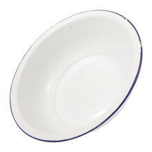 bacia de esmalte branca vintage para lavar e remover pés, portátil