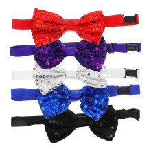 5 cravatte a con colletto paillettes viola