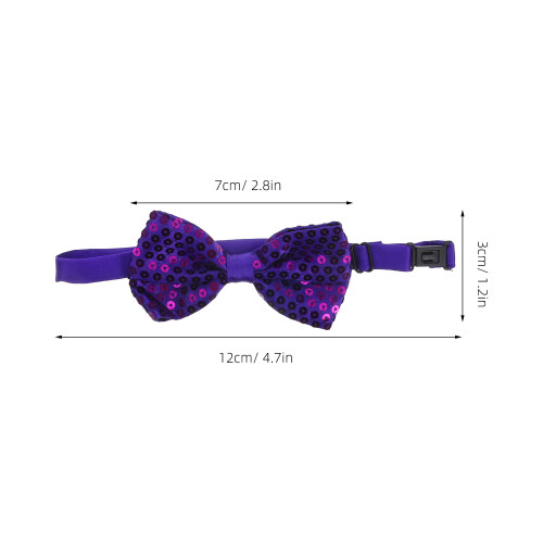 5 cravatte a con colletto paillettes viola 1