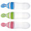 3 garrafas silicone p/ papinha, cereal e com 8