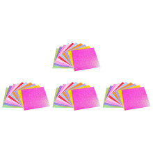 100 unidades papel origami brilho, material dobradura e artesanato
