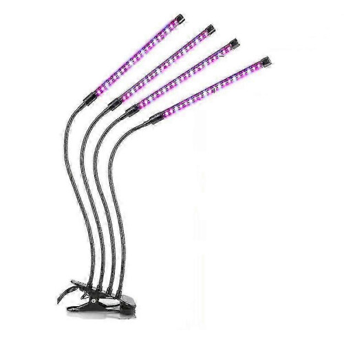 Plant lamp / plant lighting with 4 flexible LED fluorescent tubes