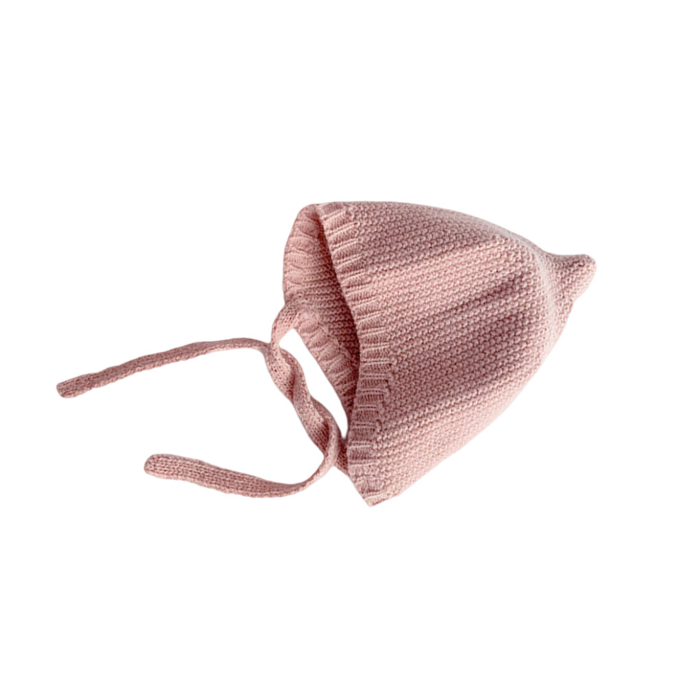 (Pink) Newborn Hat Solid Color Knitting Hats Toddler Boy Girl Warm Beanie-image-OPC-PKJX89F-NEW