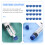 50Pcs Blue Reusable Syringe Tip Caps for Luer Lock Protection 9