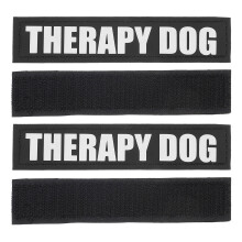 2 paar reflektierende Hundegeschirr-Aufkleber und Westenpatches
