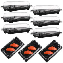 100 sushi-verpackungsbox to-go-box mitnahmebehälter schwarz