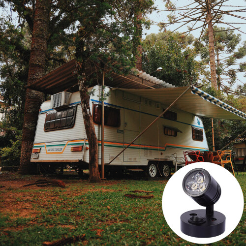 lâmpada alumínio 12v com suporte para teto rv parede 2