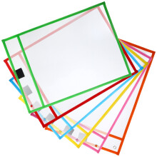 6 transparente blattschoner für dokumente, farbe zufällig
