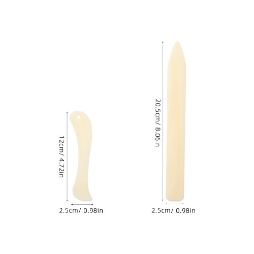 2 stuks plastic plooivouwhulpmiddel voor papier, handwerkhulpmiddel 1