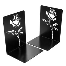 2 hohle rose buchstütze aus metall für schreibtisch
