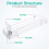 6er-pack -displayständer transparent, schiebebehälter 28 cm 8