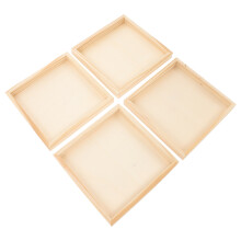 4 naturholz servierplatte, holztablett für