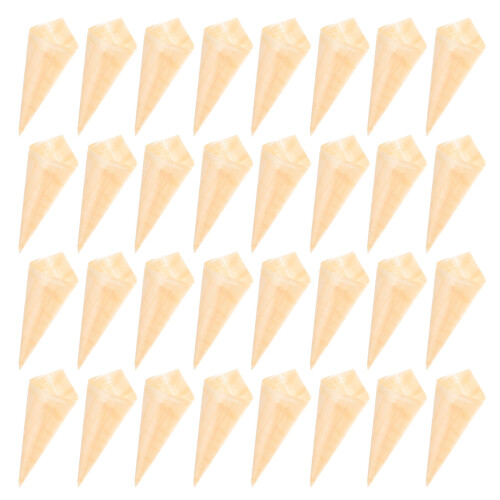 50 einweg holz häppchenhütchen eiswaffel becher party