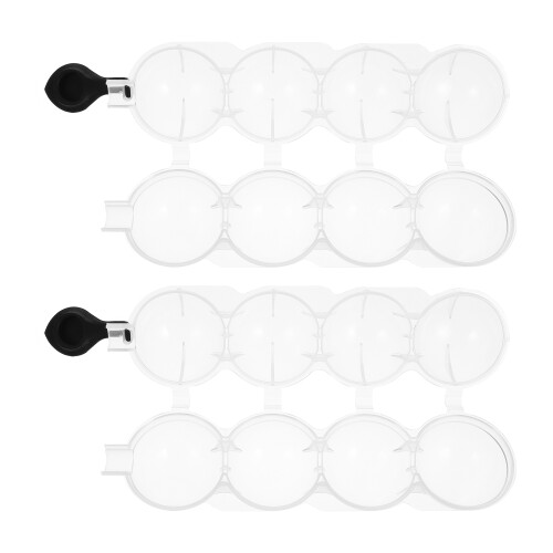 2 whiskey eiskugel form aus kunststoff transparent
