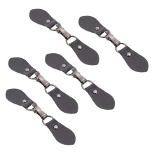 5 pares de hebillas con gancho para ropa, conectores de cuero