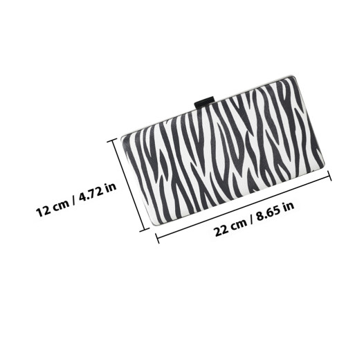bolsa decorativa com listras de zebra para cosméticos 1