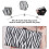 bolsa decorativa com listras de zebra para cosméticos 11