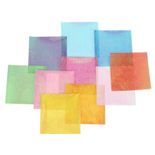 50 folhas coloridas para dobradura, pintura, origami e artesanato